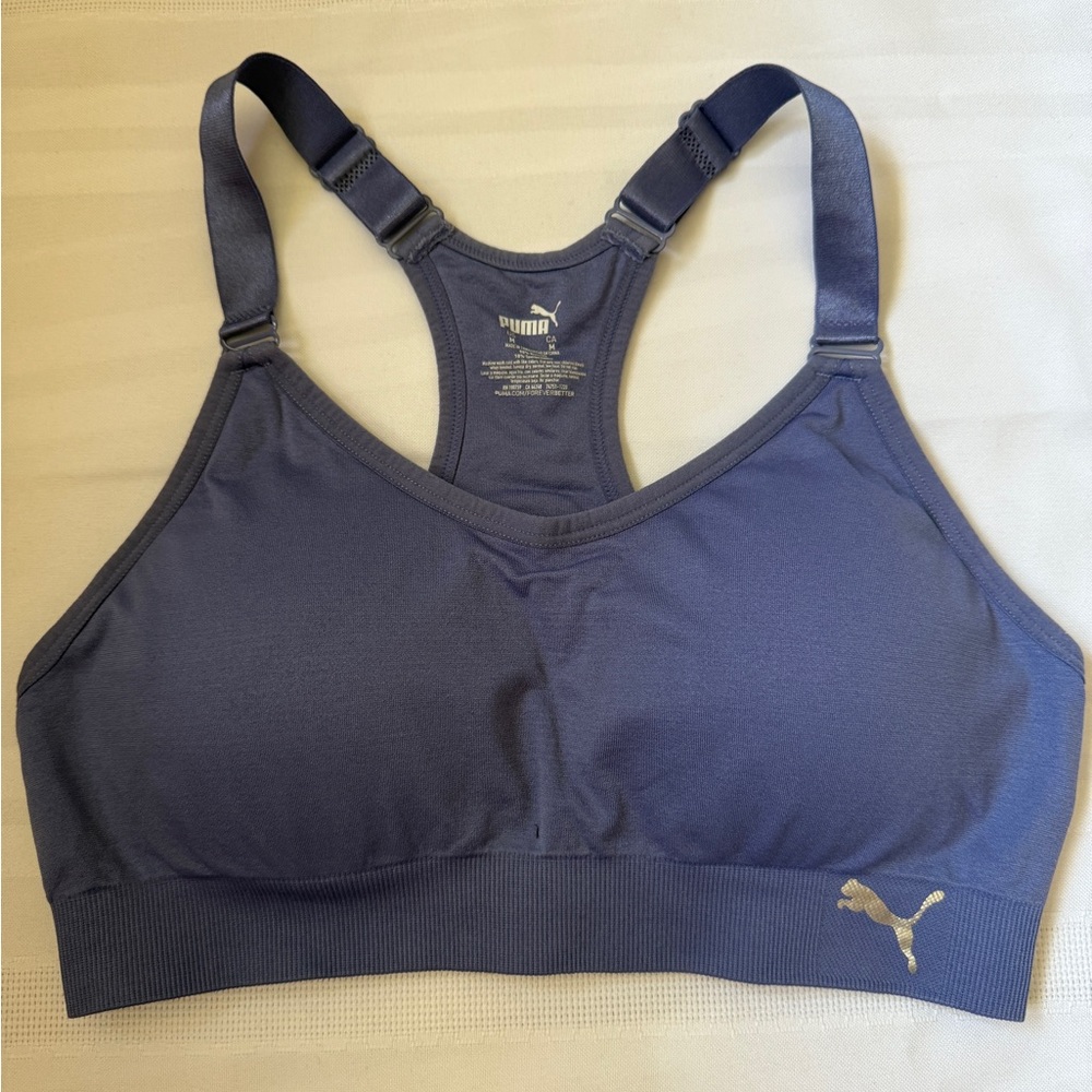 Puma Periwinkle Purple/Blue Racerback Sports Bra | Size Medium
